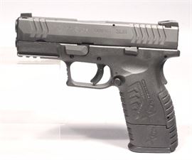Springfield Armory XD-45 Compact 3.8 Pistol, .45 ACP, SN# MG627240, Includes Holster, Magazine Loader, Double Mag Pouch, 2 Mags, Hard Case, More