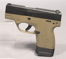 Beretta NANO Model JMN9S55 Pistol, 9mm, SN# NU129631, Flat Dark Earth Frame Color, Includes 2 Mags, Hard Case, Paperwork and Original Box