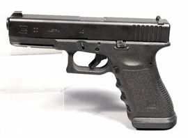 Glock 22 Pistol, .40 Cal, SN# PFT893, Includes Magazine Loader, Hard Case, Lock, & Paperwork, Inscribed "Maple Grove Police"