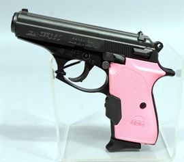 Bersa Thunder 380 Pistol, .380 ACP, SN# E36012, Pink Grip Panels, Original Box and Paperwork