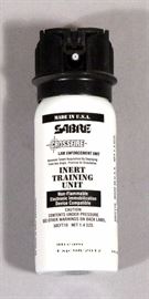 Sabre Inert Crossfire MK-3 Stream and Sabre Inert Training Unit MK-4 Stream Practice Spray Canisters, Qty 75 (3 Cases), New Old Stock, LOCAL PICKUP ONLY