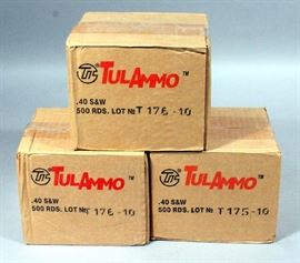 TulAmmo .40S&W 180gr Bimetal Jacketed Ammo. 1500 Rounds. Local Pickup Only