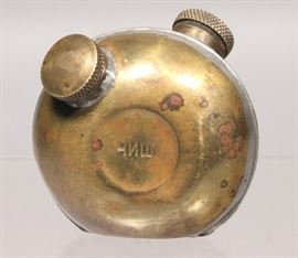 Vintage Brass Military Mini Gun Oil Can / Brass Cleaning Can