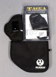 Tagua Ruger LC9 Black RH Quick Draw Belt Holster, Ruger Pistol Soft Case and Soft Holster