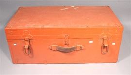 Vintage Trunk / Chest with Leather Handles, 30" x 12" x 16"