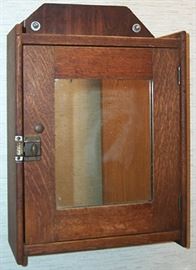 Old oak medicine cabinet