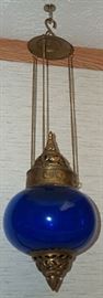Cobalt blue hanging light