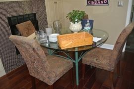 Glass top Table and Four Chairs