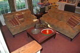 Famly Room Sofa and Love Seat and Ottoman