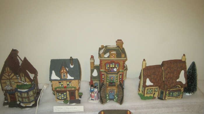 Heritage Village Collections- Dickens Village Series- 'Manchester Square' (4 pcs.)