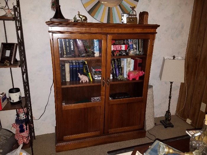 Bookcase with first edition books.