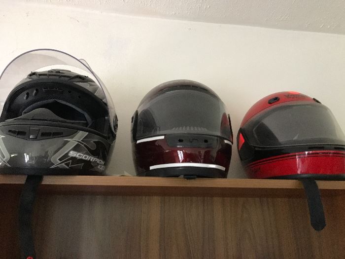 VIntage and new Motorcycle Helmets