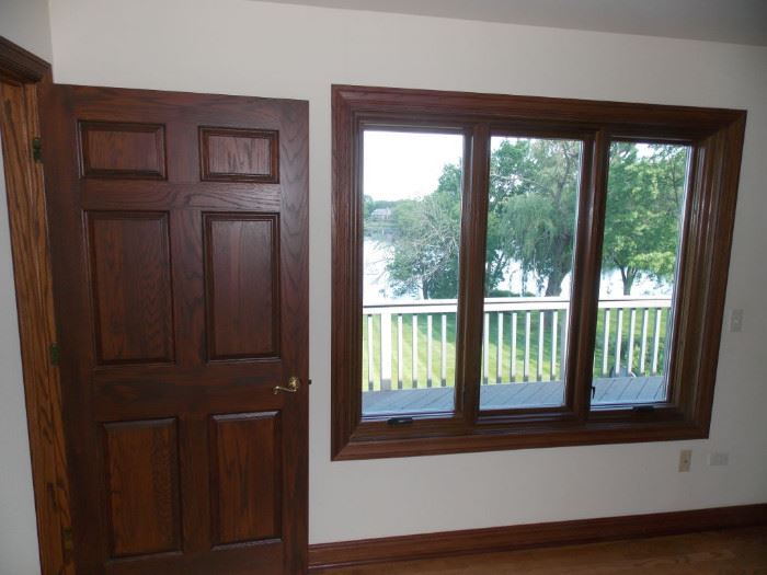 oak paneled door oak casement windows