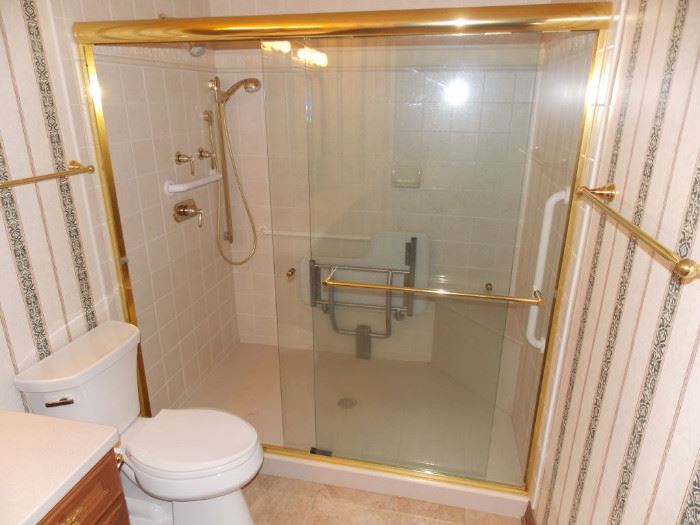 toilet gold shower door handicap bench for shower , bath tub