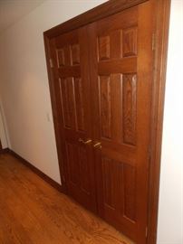 double oak paneled doors 