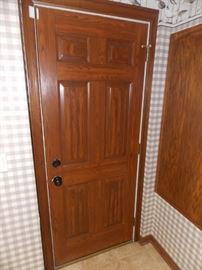 oak enter paneled door