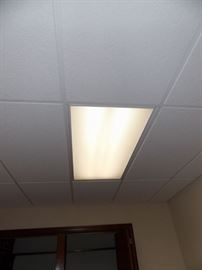 drop ceiling tiles and lights