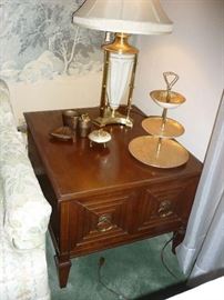 TABLE ONLY.  LAMP & 3 TIER PC SOLD