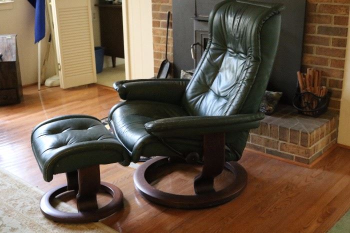 Vintage Ekornes Chair & Ottoman