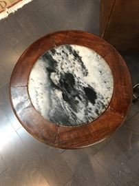 Marble Inlay Side Table