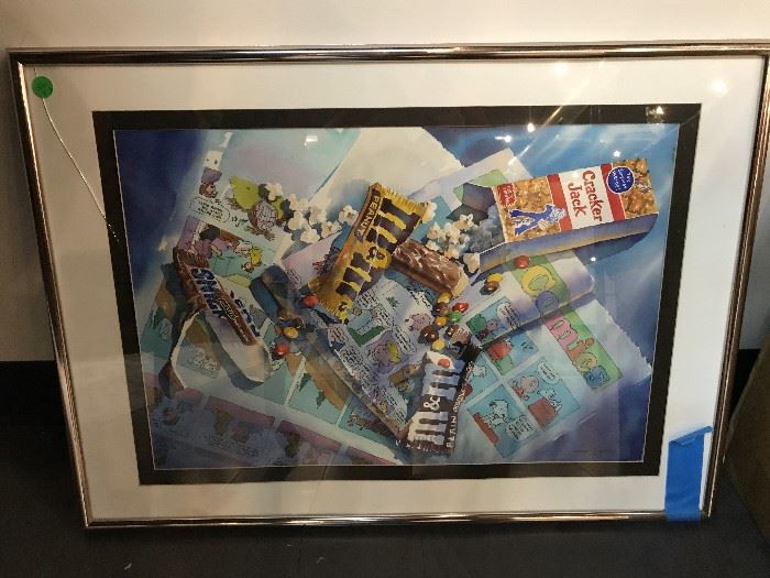 Patrick Clark KWS signed 1993 Watercolor (frame is cracked)