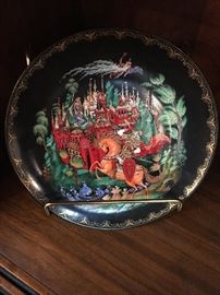 Hand painted Russian plates
