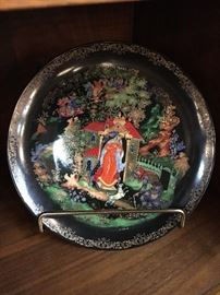 Hand painted Russian plate