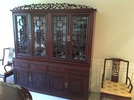 Rosewood China Cabinet 72 Long 80 High 19 Deep