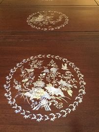 Pearl Inlay Pattern on Dining Room Table