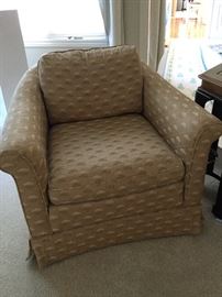 Pair of Baker Furniture Skirted Arm Chairs