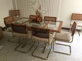 Dining Room Table w/8 Chairs in lower level