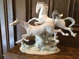 Lladro "Galloping Horses' Figurine