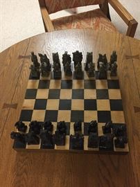 Soapstone chess set