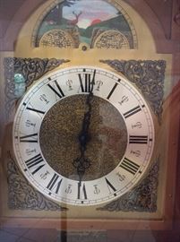 Grandfather Clock. Emperor Model 100M. Emperor Clock Company, Fairhope, AL. 75"H x 18 1/2" W x 12" D. 