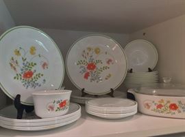 Corelle Orange Wildflower. Set of 44 pieces. 