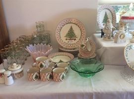 Vintage International Holly Ribbon Christmas China. 