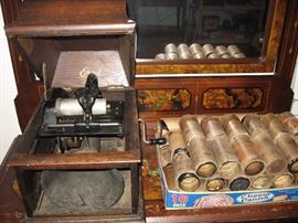 Edison blue amberol records and player (working)