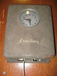 Vintage Stromberg time clock 
