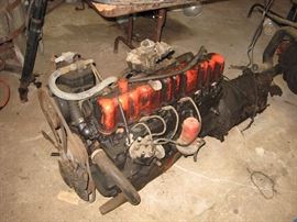 Motor and transmission for 1965 Ford Falcon. Starting bid $100.00. See details for bidding instructions.