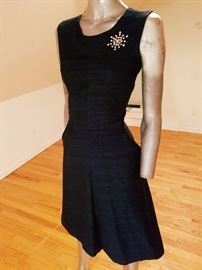 Vintage Blumarine Anna Molinari raw silk dress austrian crystal floral design