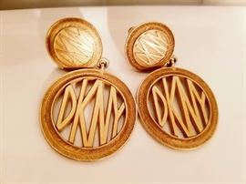 Iconic vintage Donna Karan gold plated earrings