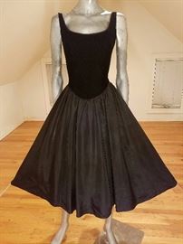 Vintage Gunne Sax full sweep party dress Velour and Taffeta