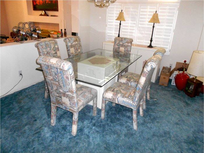 Dining Table Set - Includes 6 Chairs, Buffet, and Hutch 