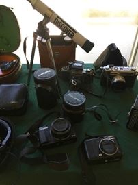Nice camera collection including a Canon G9 and GIX