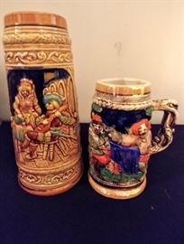 antique beer steins     ENTRY ROOM