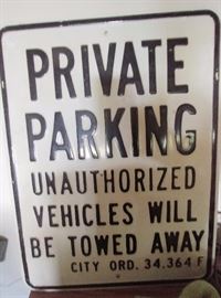 Private Parking road sign     GARAGE