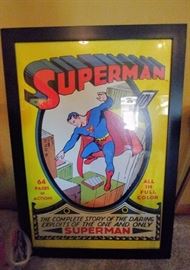 Superman framed poster     LIVING ROOM