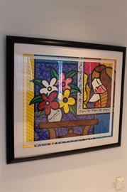 Serigraph by Romero Britto entitled "The Living Room"