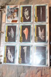 Vintage Star Wars collectible trading cards and stickers, complete sets