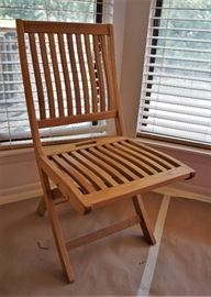 Teak folding chair
